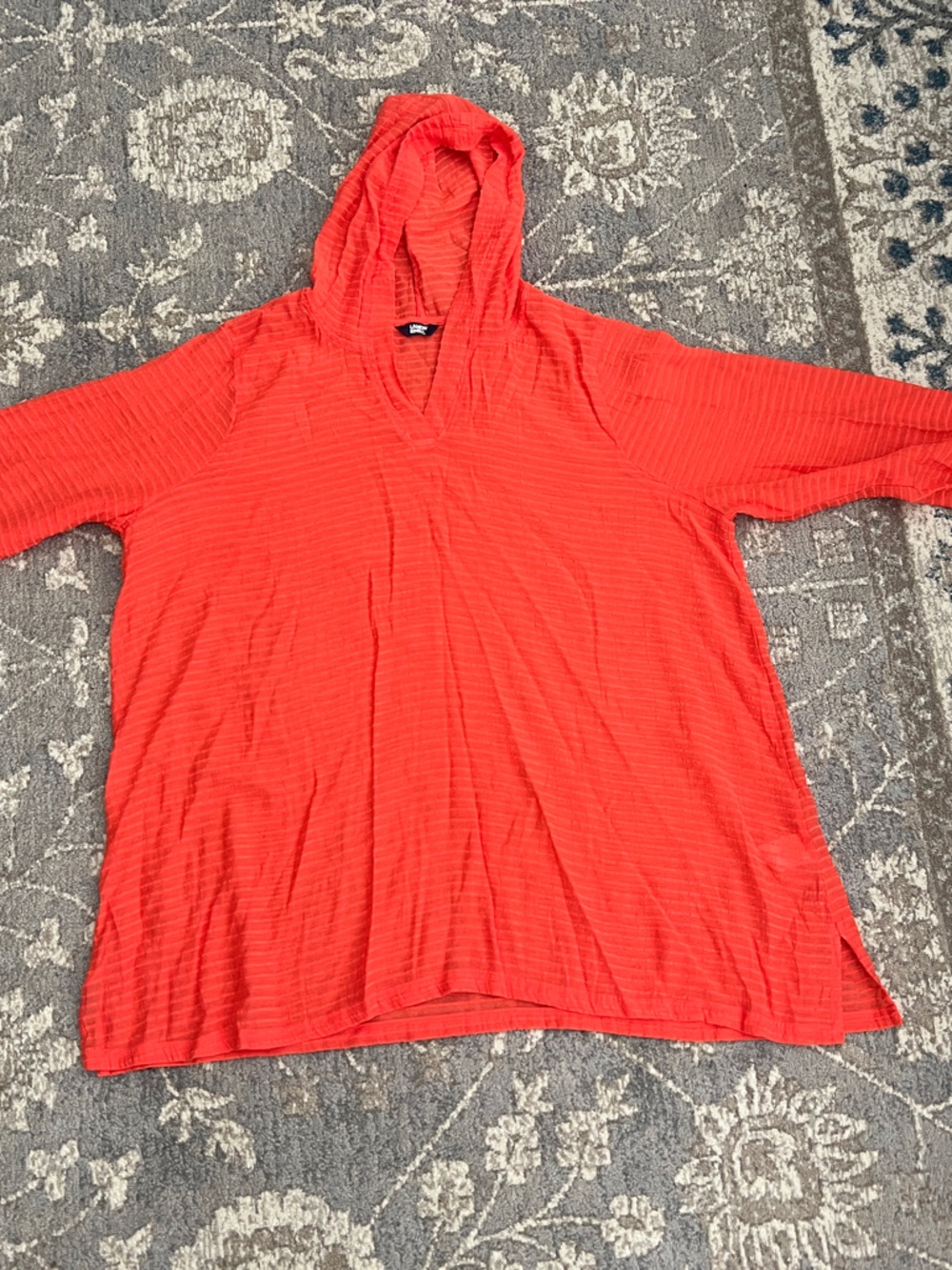 Lands' End Women’s Hooded Ribbed Swim Coverup
